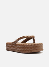 SANDÁLIA MARROM FLATFORM MARROCOS MID Z 19083 0001 0026 BRIZZA - Vintedoisk
